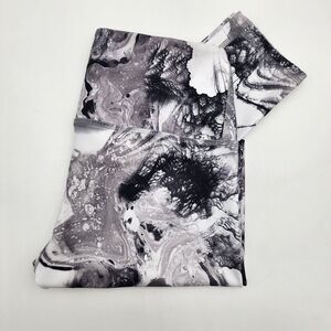 Noli Active Women's Yoga Leggings Pants M Medium Black White Marble Pants‎